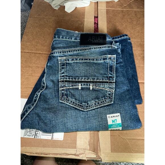 Ariat M7 Rocker Stretch Coltrane Stackable Straight-Leg Jeans for Men - 32x34 - Picture 6 of 10